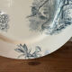 Plate on pedestal Creil and Montereau model Cherry Tree