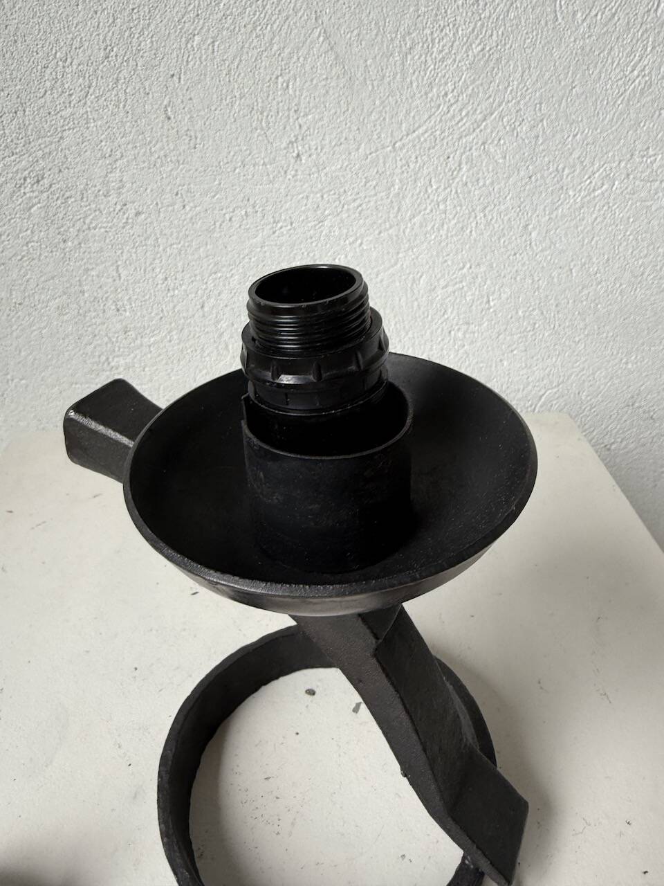 Brutalist metal lamp from the 50s