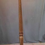 Golden wood floor lamp