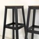 Set of 3 high workshop stools