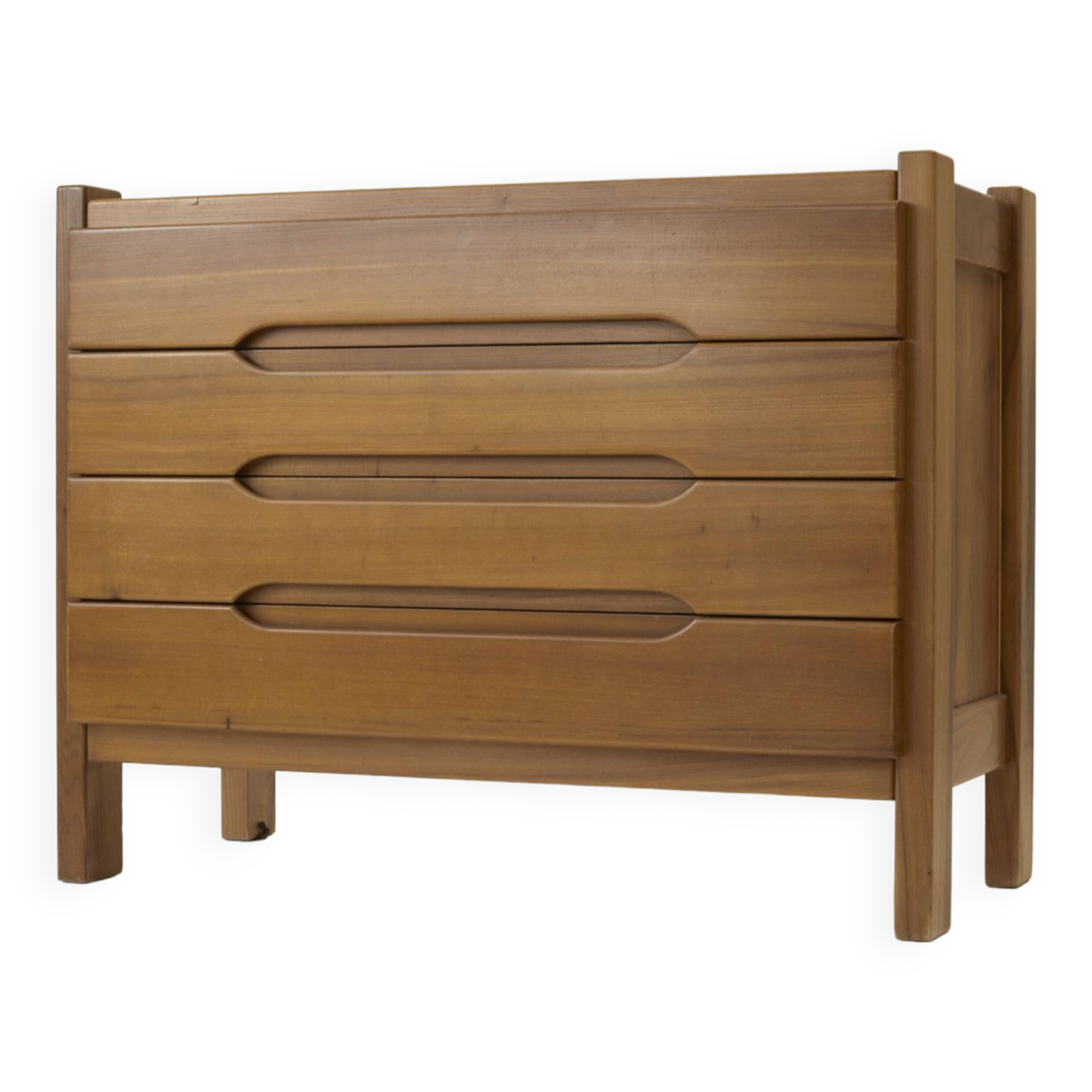 Maison Regain blond elm chest of drawers vintage circa 1970