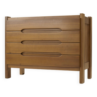 Maison Regain blond elm chest of drawers vintage circa 1970