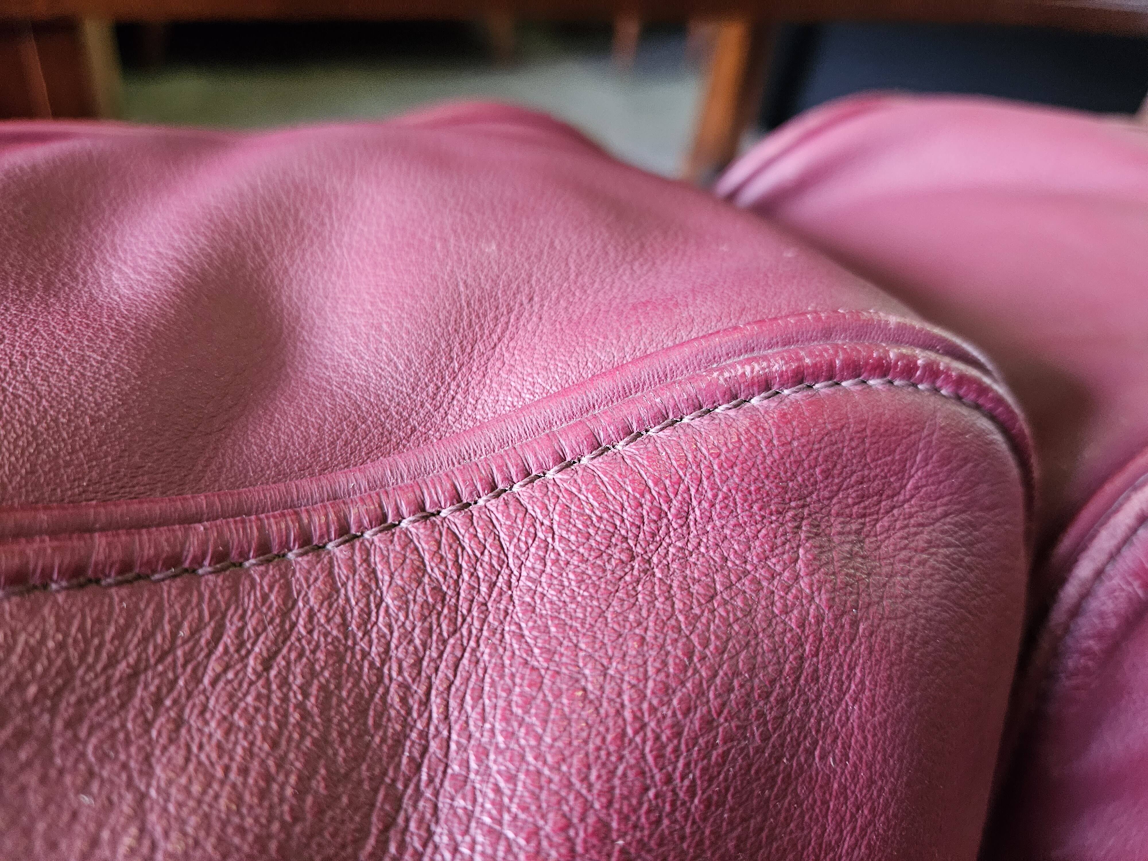 Canapé d'angle modulable Socrates en cuir bordeaux par Poltrona Frau, 1970