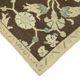 1950s hand-knotted antique turkish beige rug 151 cm x 263 cm