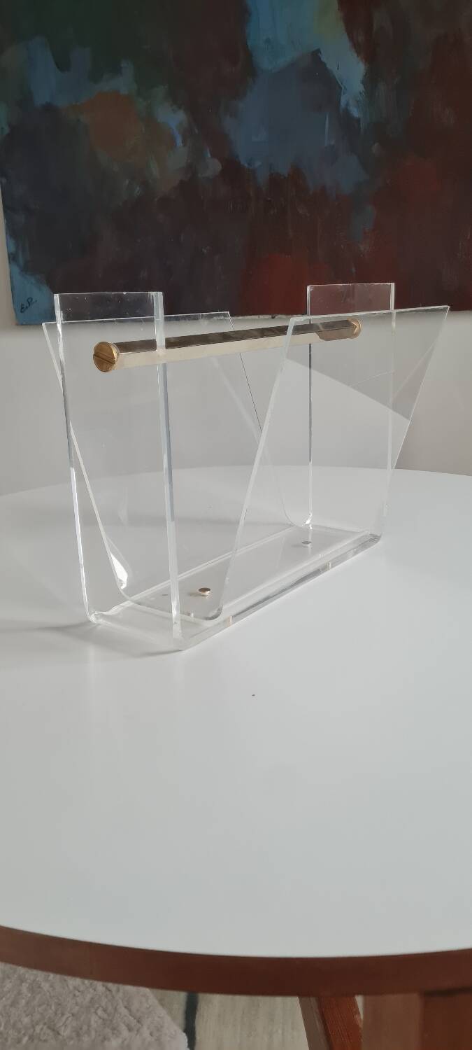 Magazine rack by David Lange for Roche Bobois 1980
