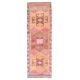 Vintage Turkish Hand-Knotted Wool Cotton Pink Runner 101x333