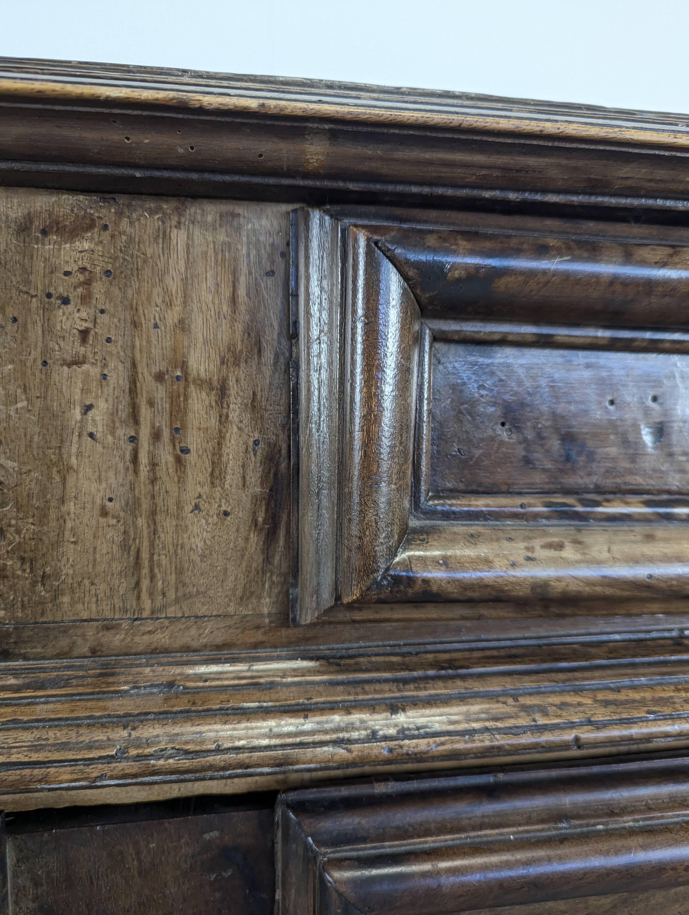 High walnut buffet from the Louis XIV period, late 17th century.
