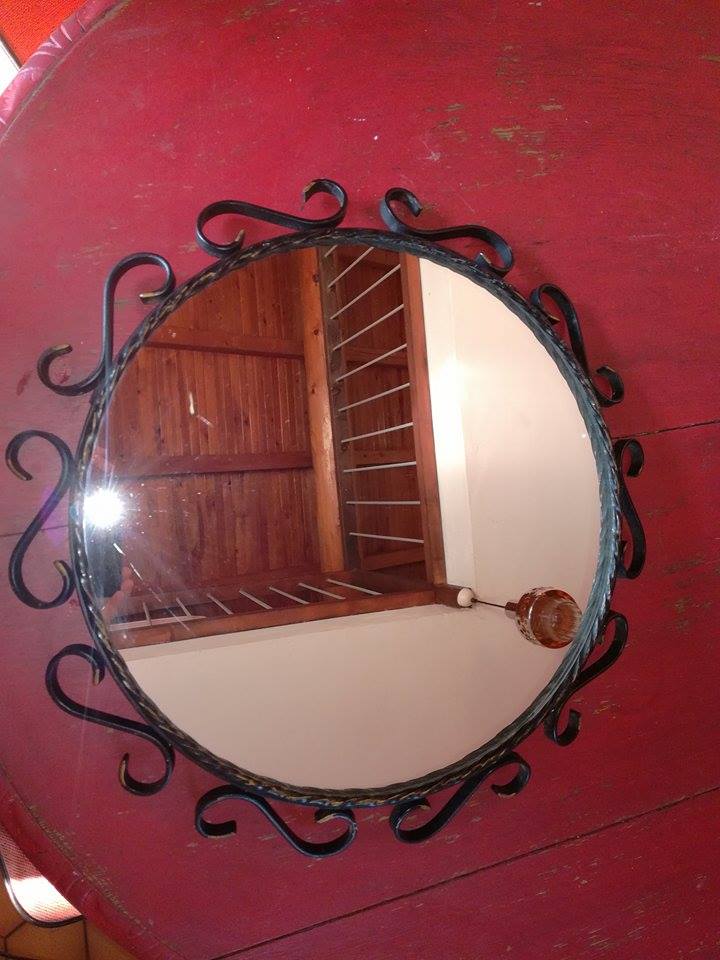 Wrought iron mirror