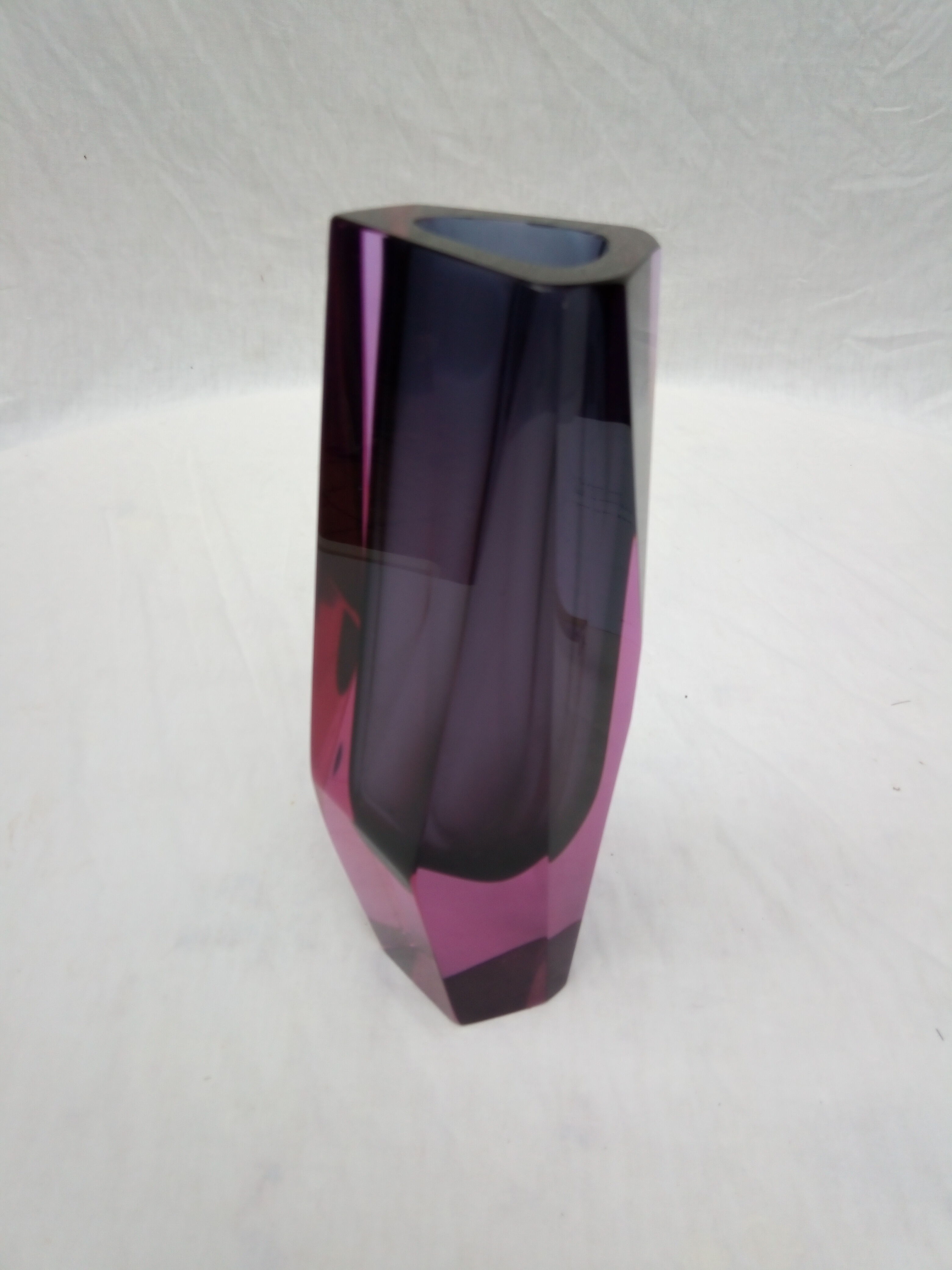 Faceted vase 80s Murano
