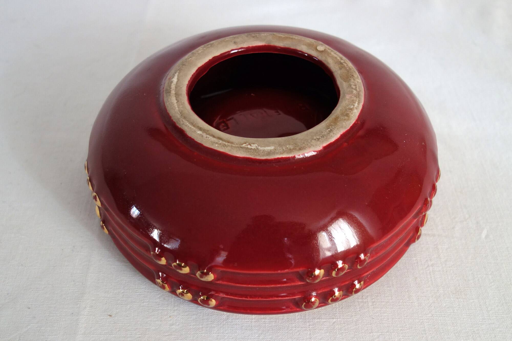 Vintage earthenware ashtray 40/50 Blanche Letalle