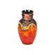Flamed Fat Lava Vase West Germany Bay Red Orange 98-17