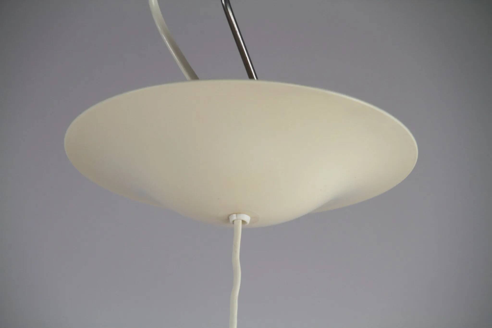 Pendant Lamp – Plastic and Teak, Model 549 – Uno & Östen Kristiansson for Luxus Vittsjö, Sweden, 1960s