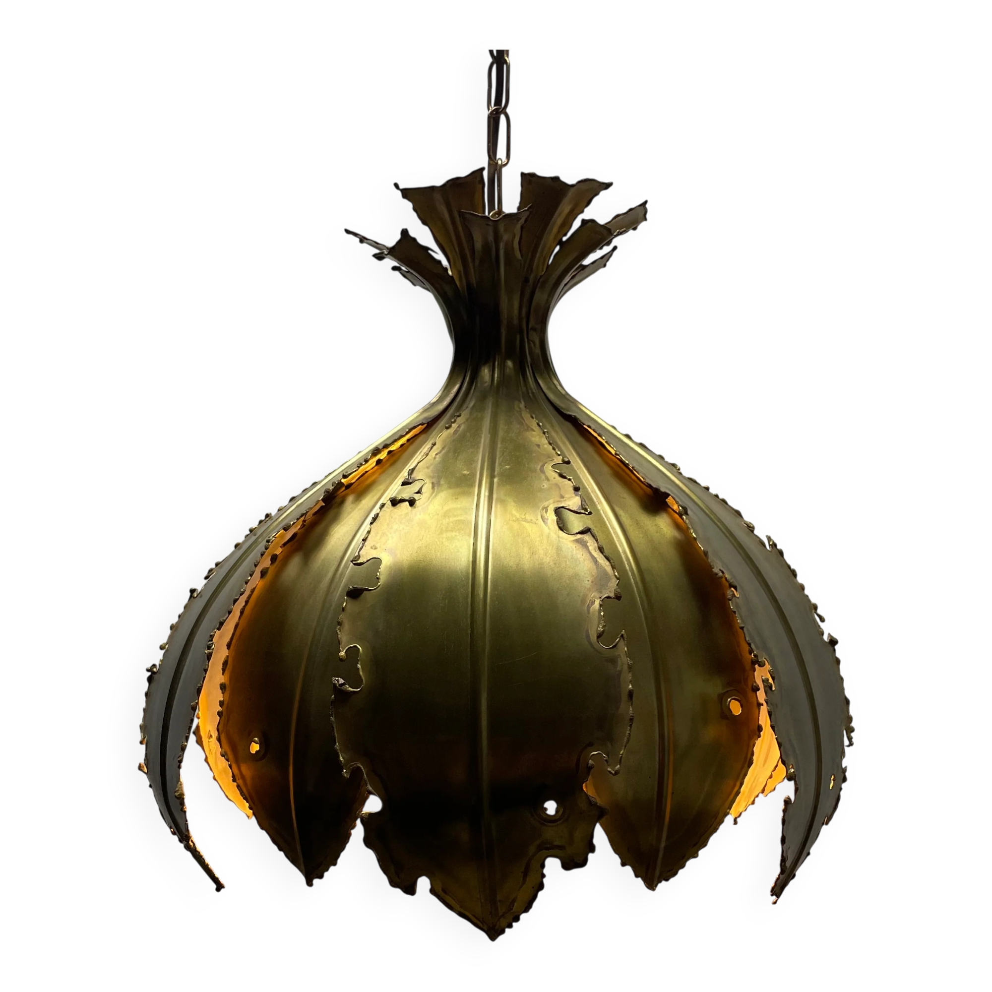 Butterfly pendant lamp in copper by Svend Aage Holm Sørensen 1960