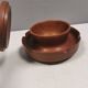 Wooden pipe holder with space to store tobacco in the middle Denmark 1960s