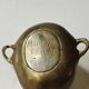 Ashtray/empty pocket devil's satyric head/diablotin, in bronze with golden patina. signed medina iran