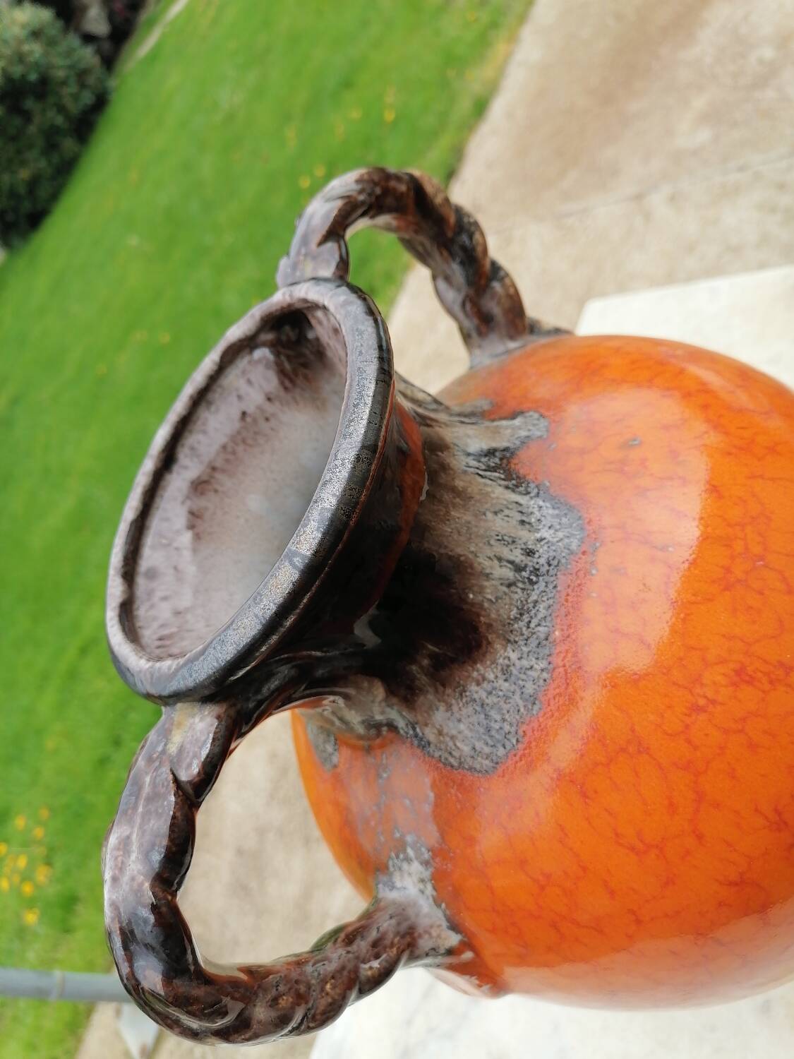 Large stoneware amphora jug vase 1960