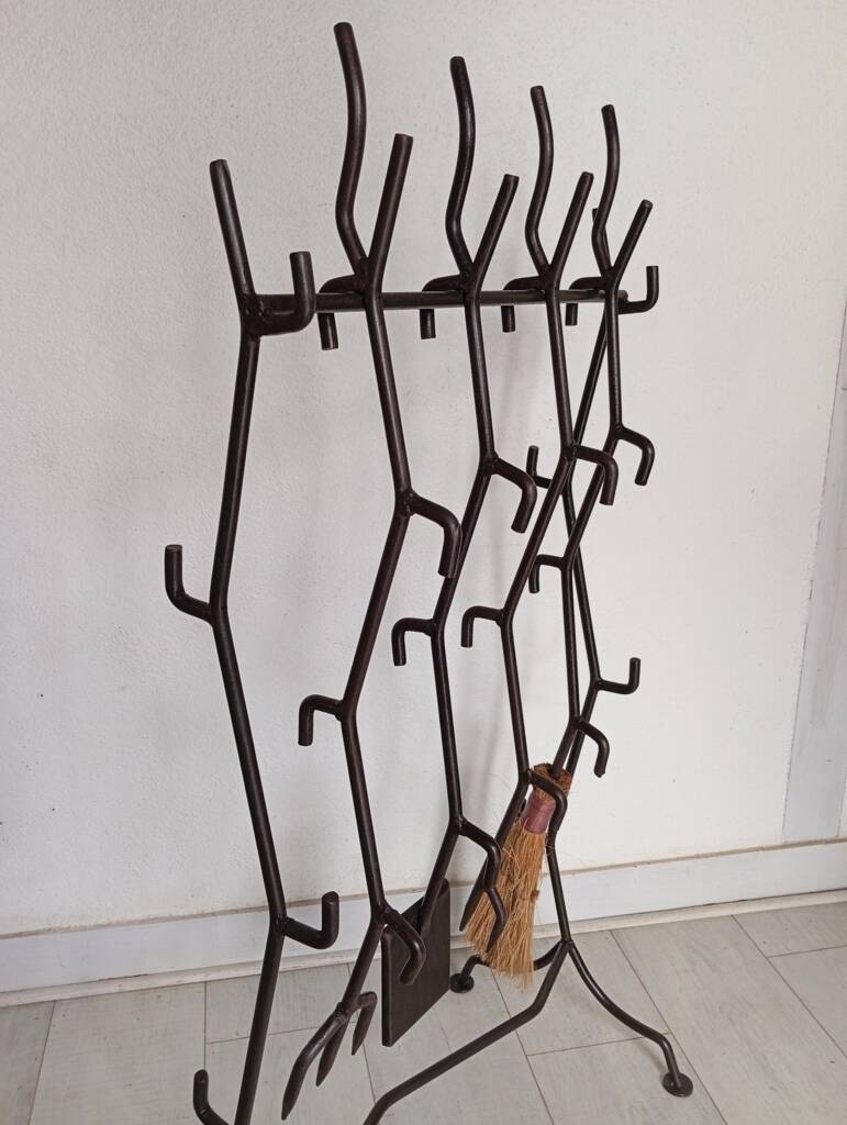 Brutalist fireplace mantel