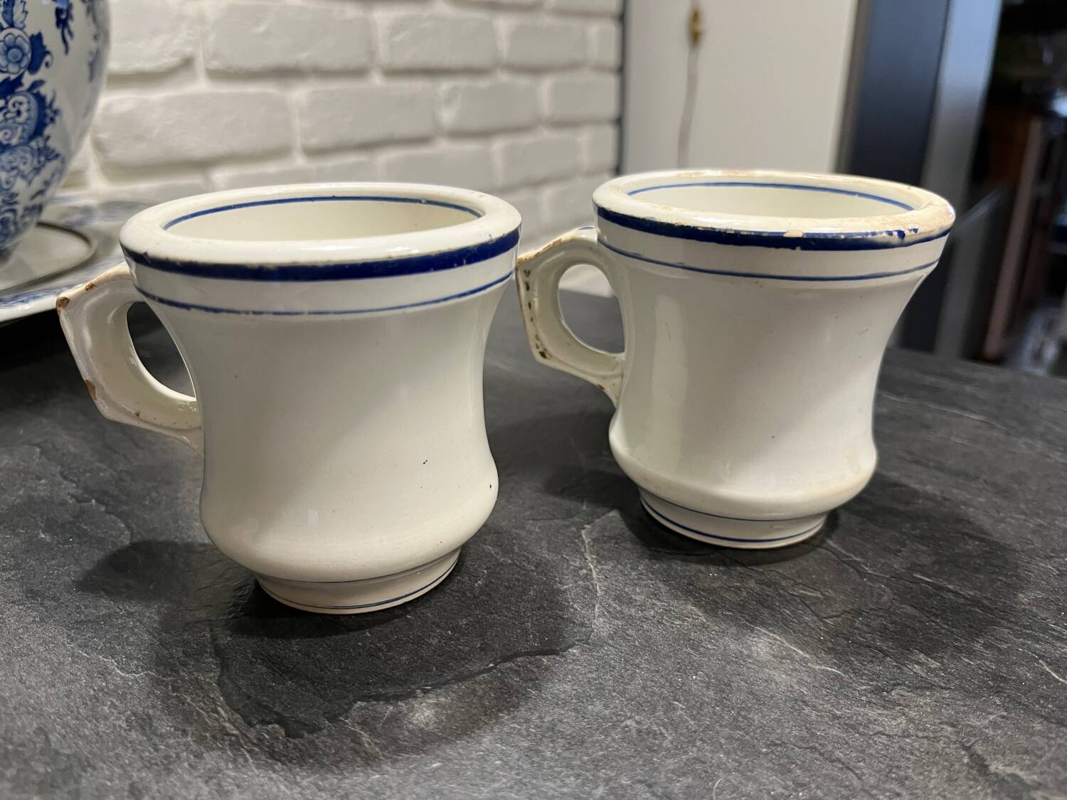 Paire tasses brulots XIXeme