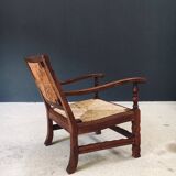 Arts & Crafts Handcrafted Low Lounge Armchairs, Belgium, 1920s, Set of 2