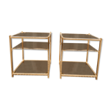 Sofa ends.in gilded metal and glass