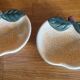 Ensemble de 2 petites coupelles Barbotine forme d'Orange