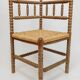 Classic vintage bobbin corner armchair