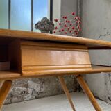 Vintage oak compass desk