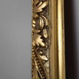 Large French Rustic Baroque Oak Wall Mirror, circa 1850