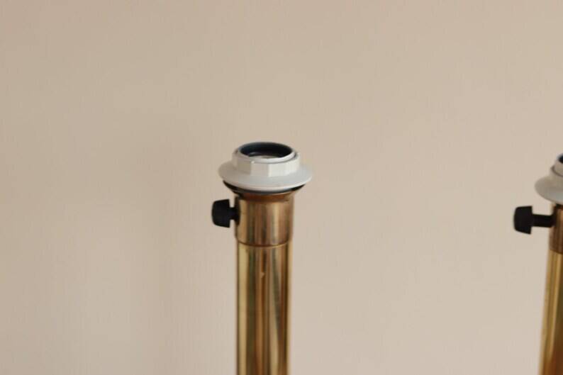 Pair of Vintage Large Brass Table Lamps