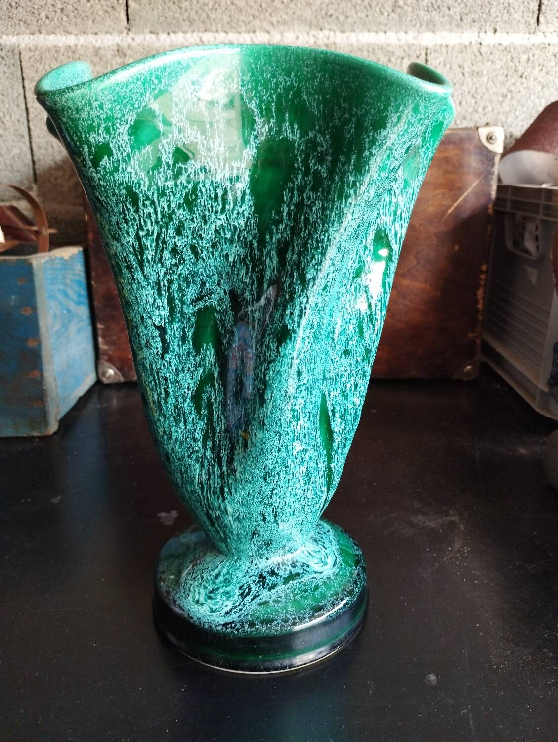 Vallauris ceramic vase signed Marius Giuge