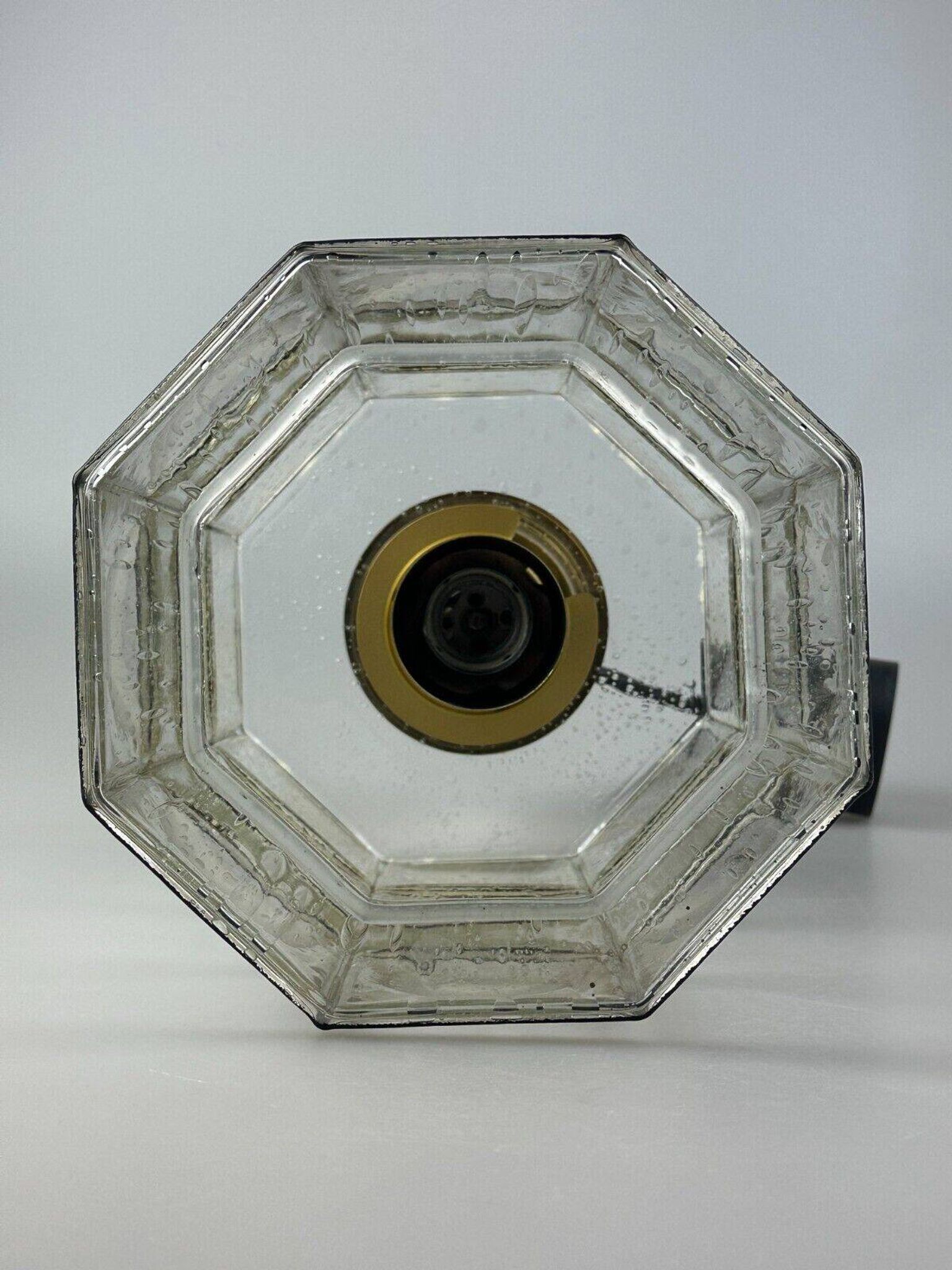 Suspension des années 60 70 Glashütte Limburg Allemagne verre et laiton Space Age