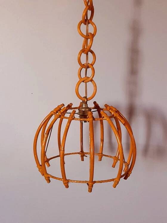 Rattan suspension by Louis Sognot, 1960