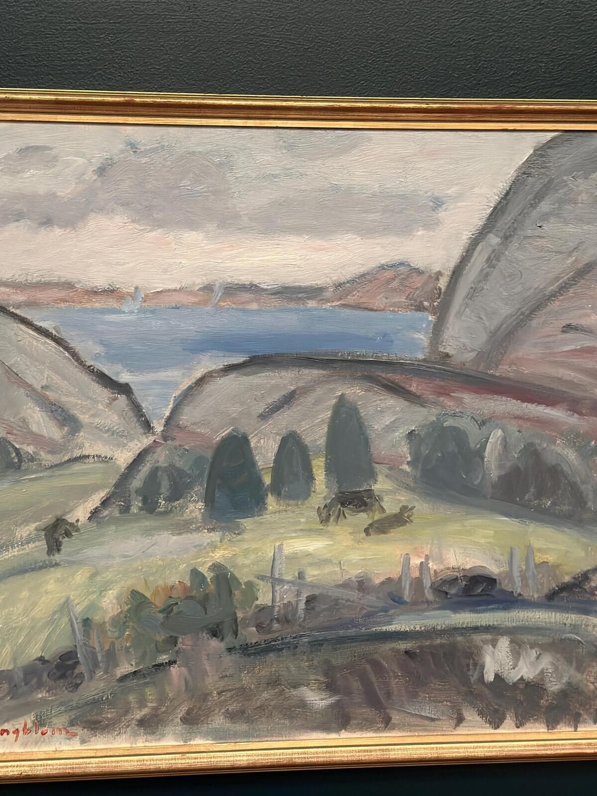 Original Swedish Oil on Canvas – “Landscape” by Sven Engblom – Signed