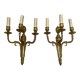 Pairs of Louis XVI bronze wall lamps