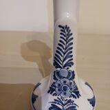 Pair of Delft earthenware candlesticks