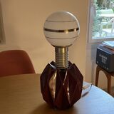 Origami lamp, ceramic and glass