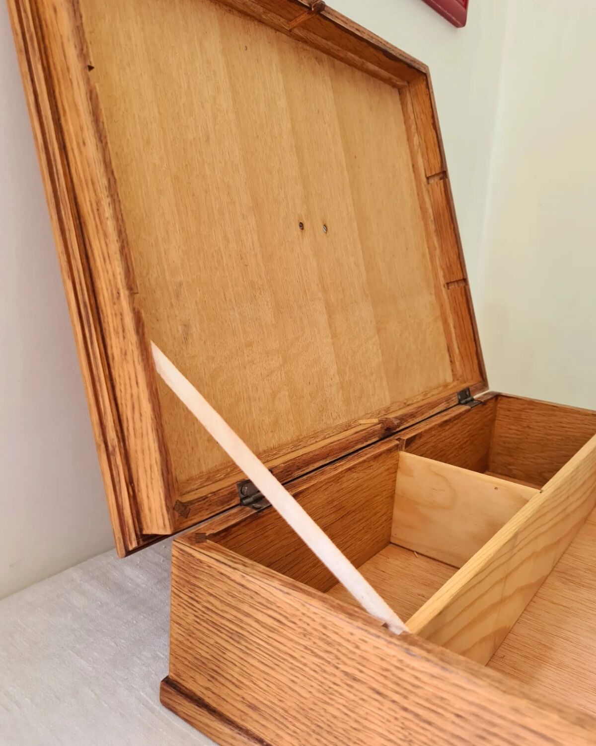 Old oak sewing box