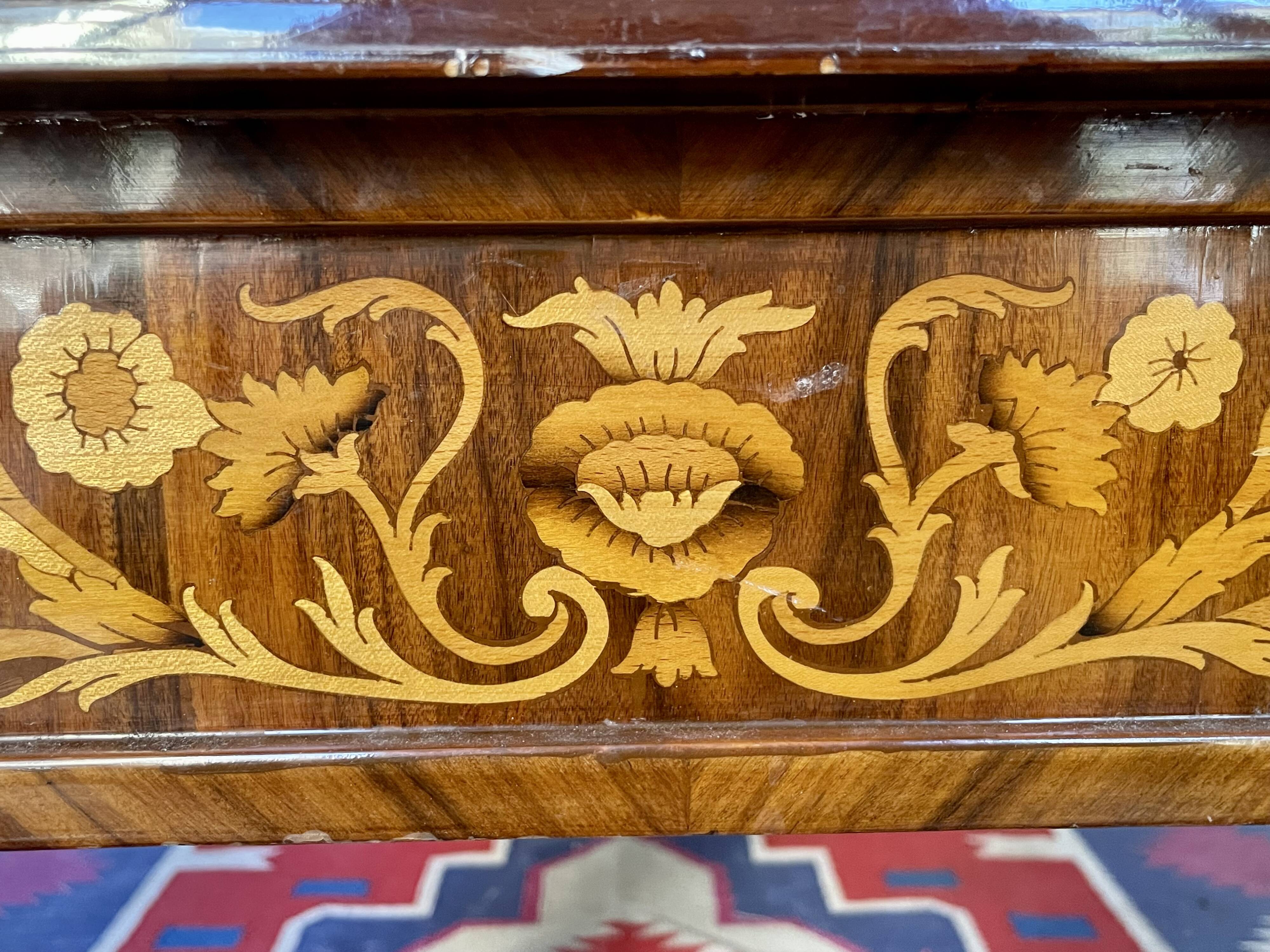 Antique marquetry coffee table