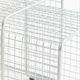 Nest of silver metal side tables