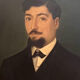 Oil on canvas of a mustachioed man