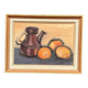 Original Swedish Oil on Panel – "Kattle and Oranges" by Herald – Signed – Dated 1966 – Framed Vintage Piece