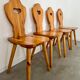 Lot 4 old farm chairs 60 vintage years