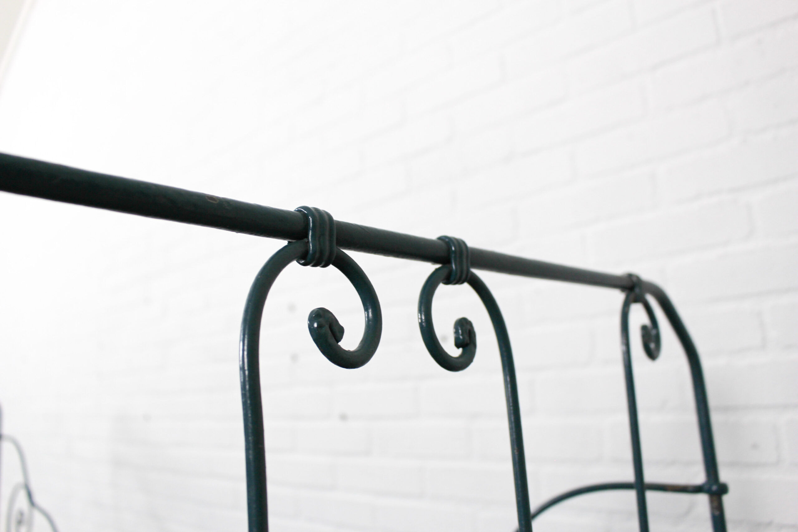 Foldable metal daybed with new webbing and upholstery