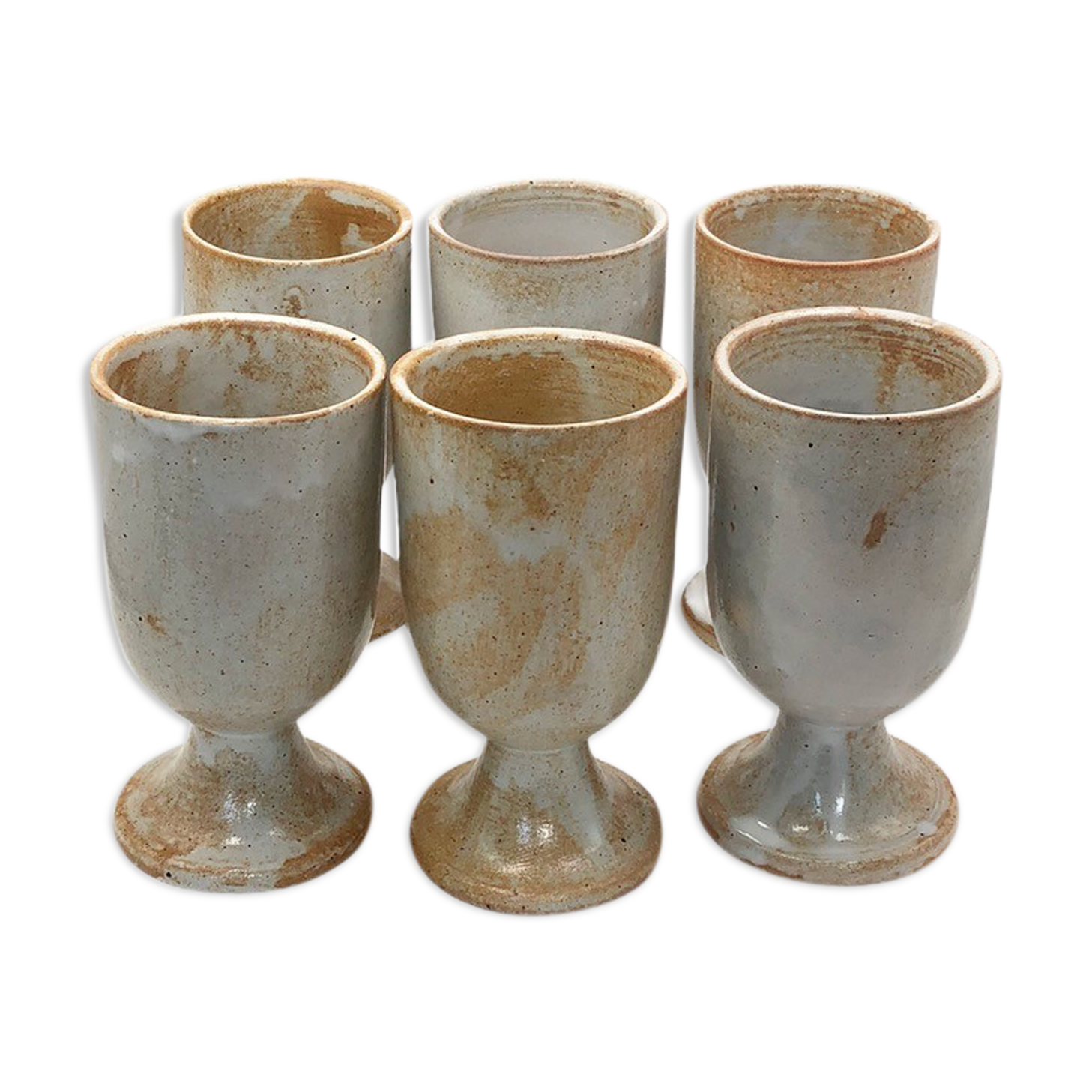 Six cups of sandstone