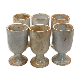 Six cups of sandstone