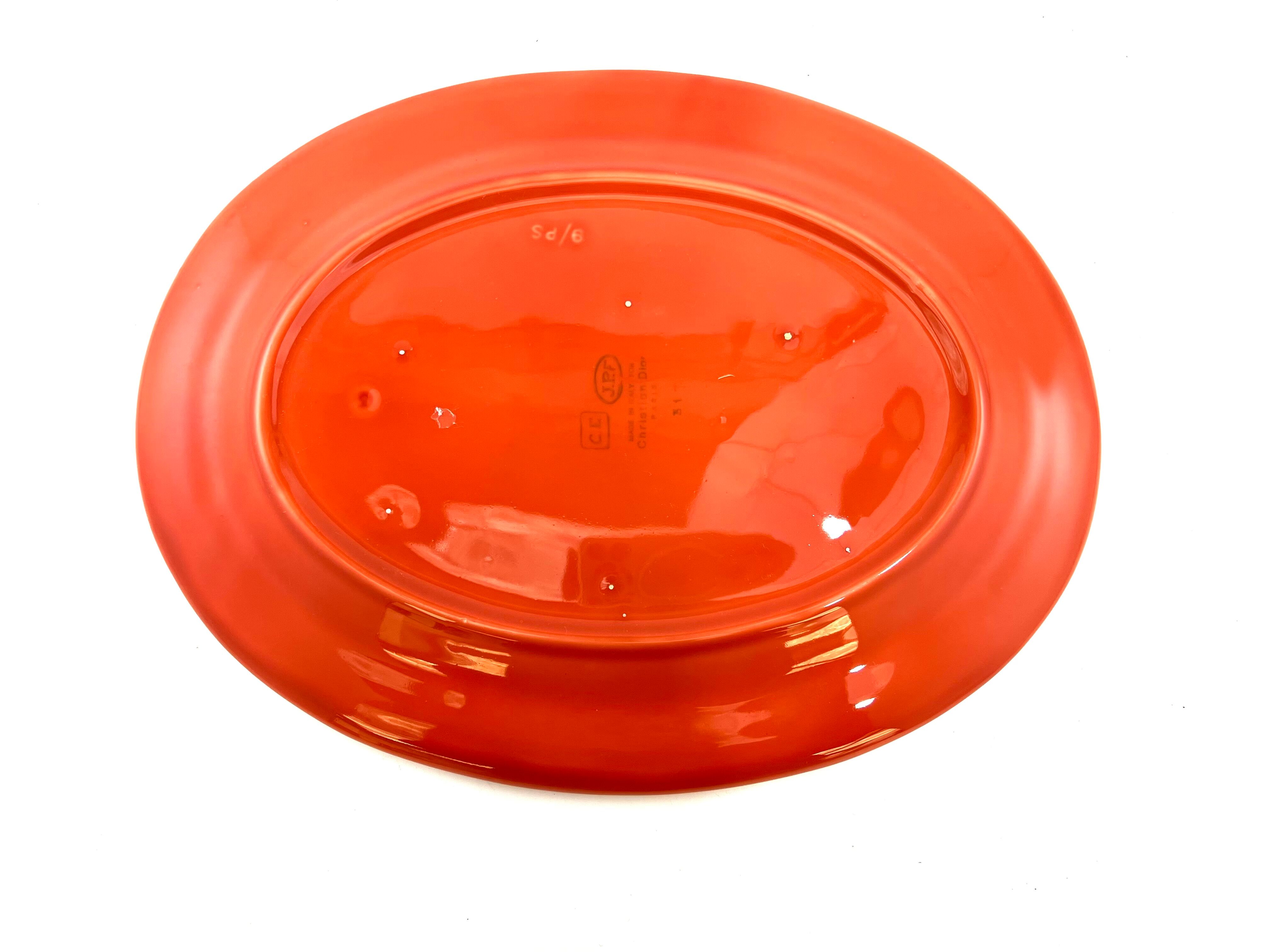 Orange fish dish Christian Dior