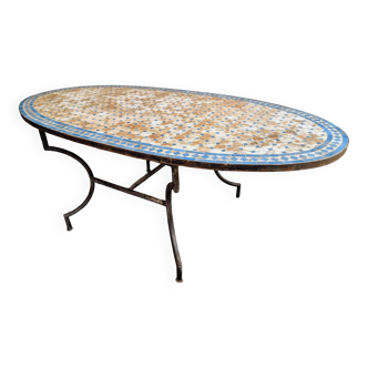 Ancienne table en mosaïque véranda ou véranda française