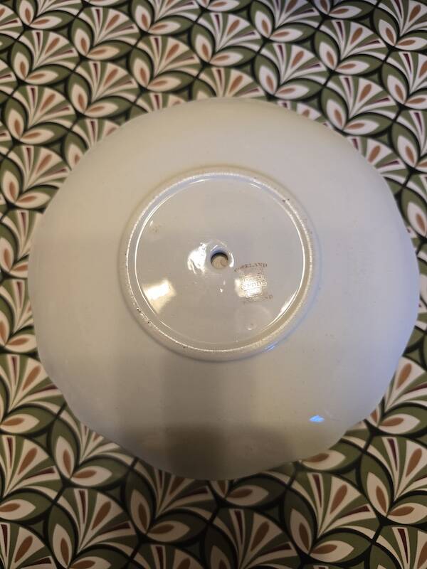 Copeland Spode England porcelain candlestick – turquoise shagreen design –