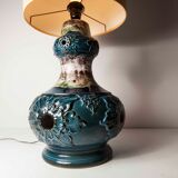 70's beige blue floor lamp