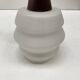 Teak and opaline pendant light from the 60s by Louis Kalff for Philips
